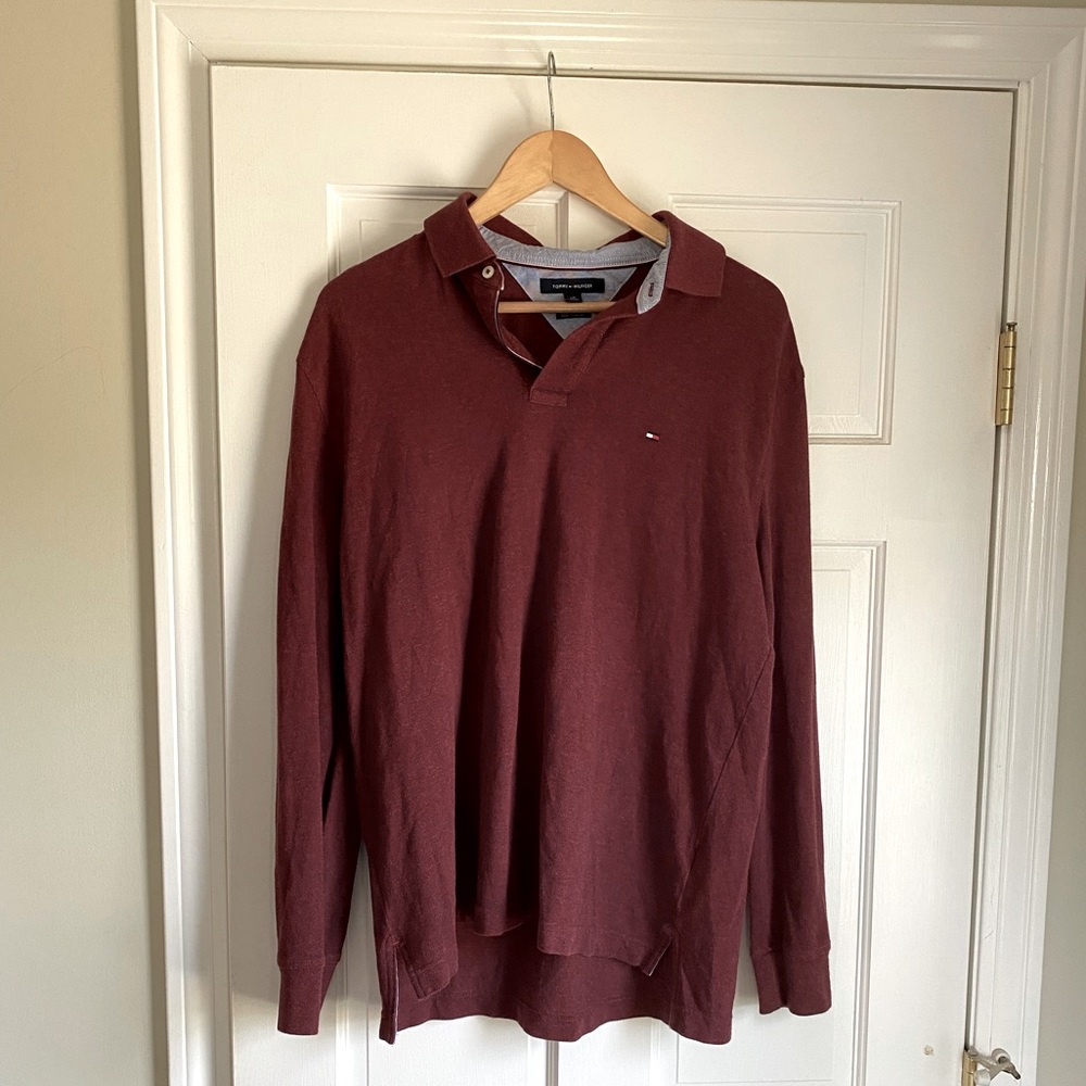 Tommy Hilfiger Polo Mens Large Long Sleeves